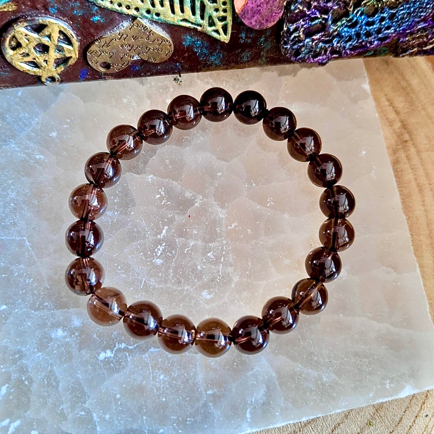 Smoky Quartz Beaded Bracelet