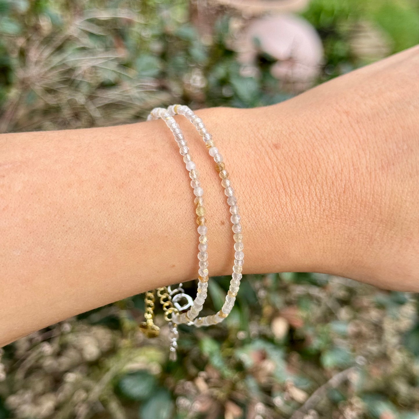 Golden Healer Quartz Minimalist Beaded Bracelet