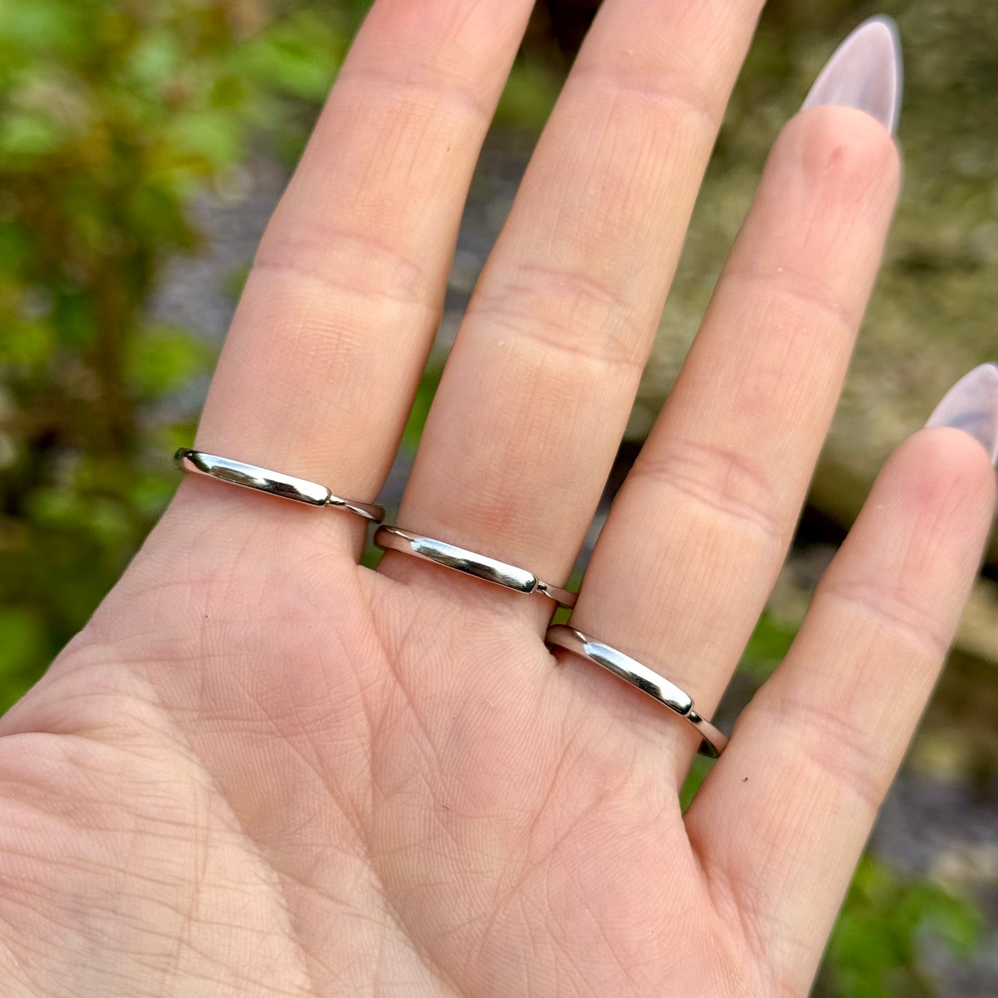 Flashy Sunstone White Copper Ring