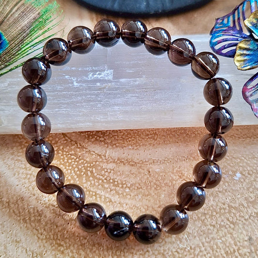 Smoky Quartz Beaded Bracelet