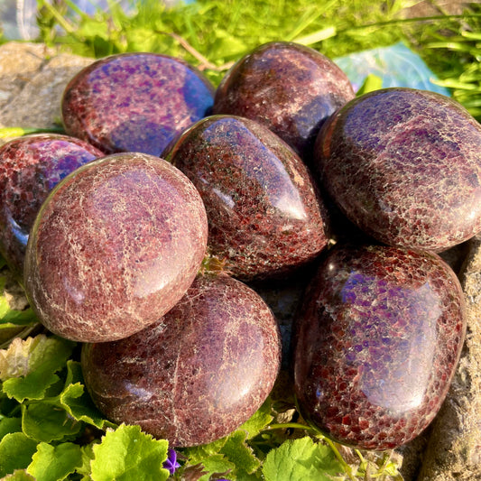 Red Almandine Garnet Large Irregular Shaped Palm Stones 6-7cm