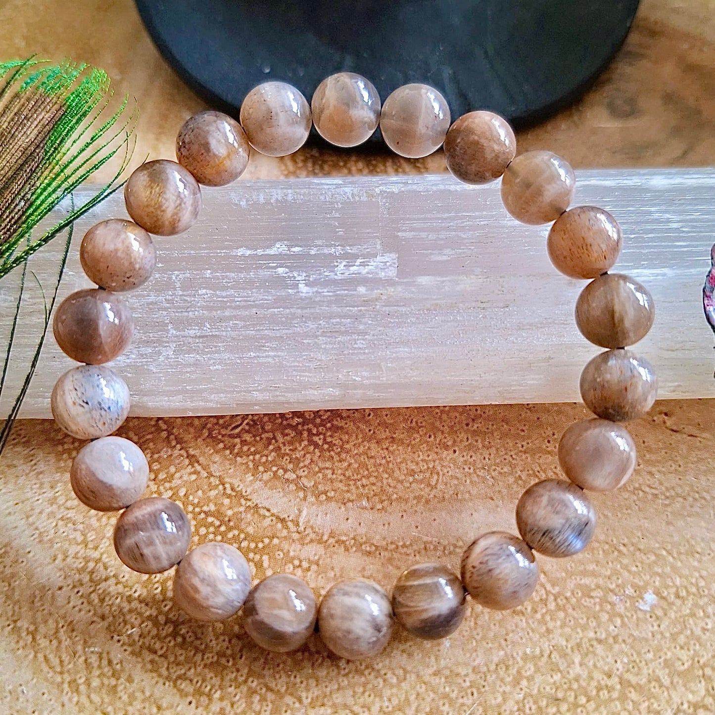 Moonstone Beaded Bracelet