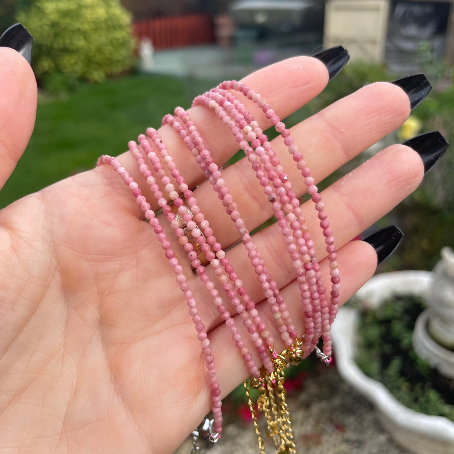 Rhodochrosite Minimalist Bracelet 🌺