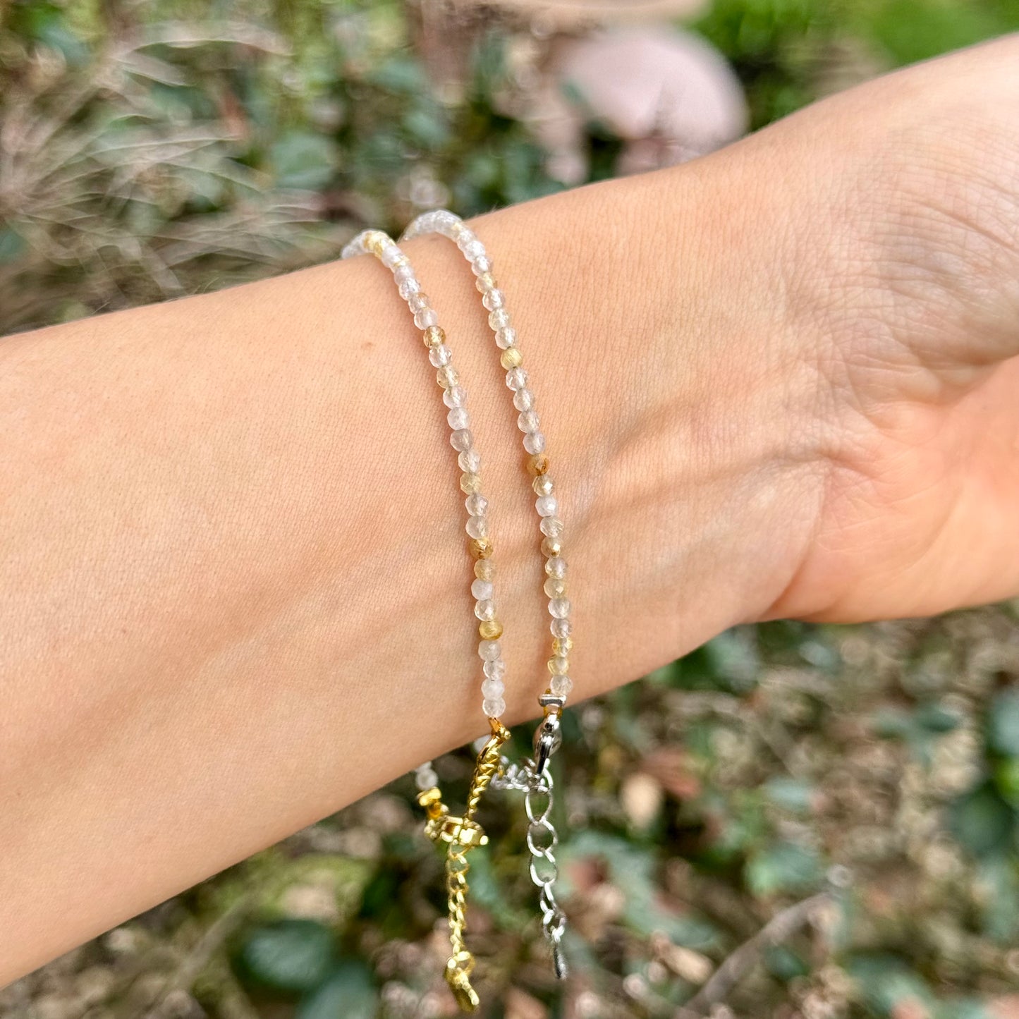 Golden Healer Quartz Minimalist Beaded Bracelet