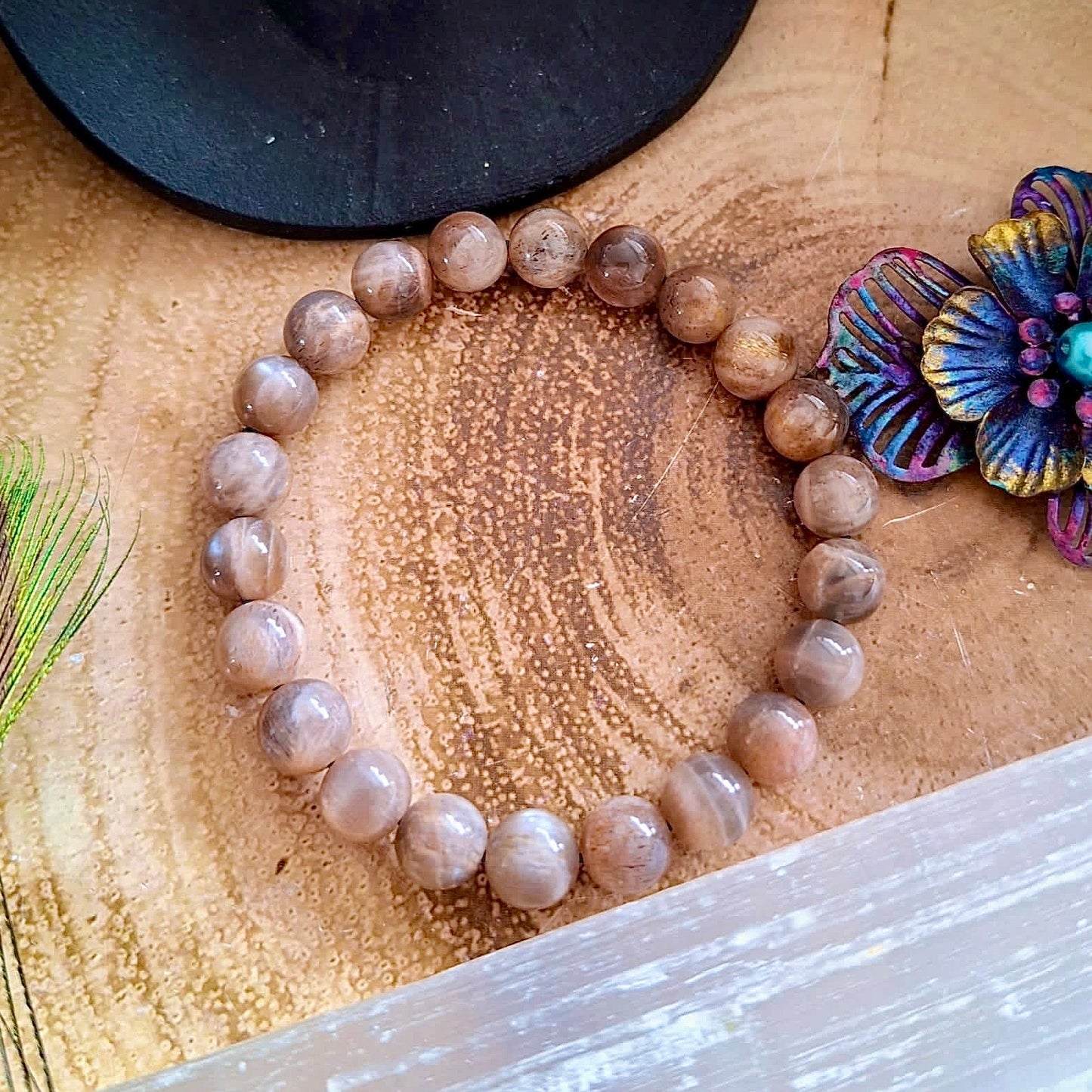 Moonstone Beaded Bracelet