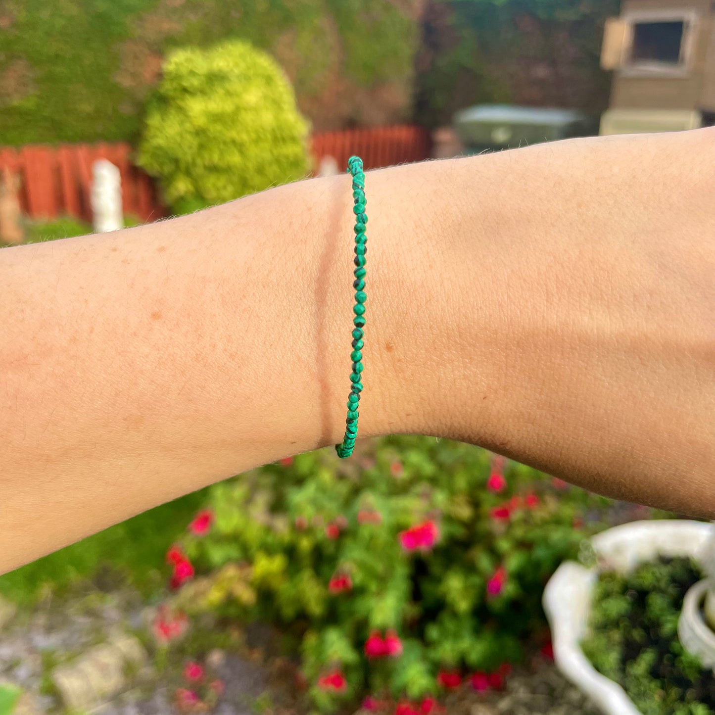 Malachite Minimalist Bracelet 🦚