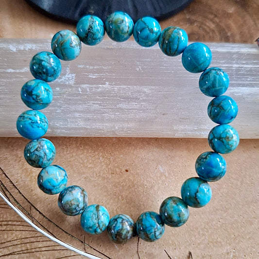 African Turquoise Beaded Bracelet