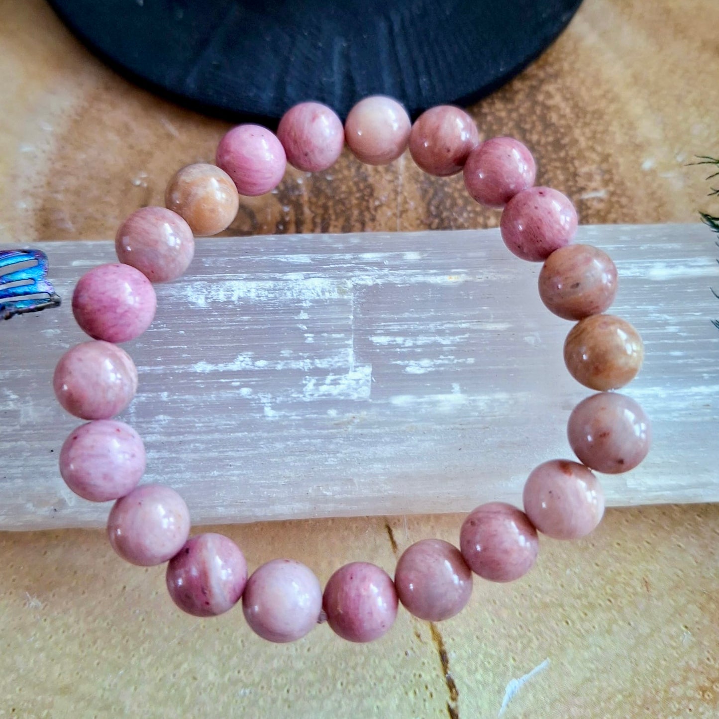 Rhoochrosite Beaded Bracelet 🌺