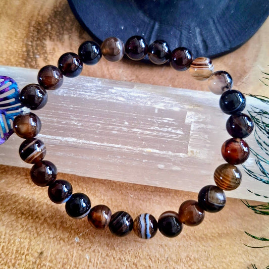 Sardonyx Beaded Bracelet