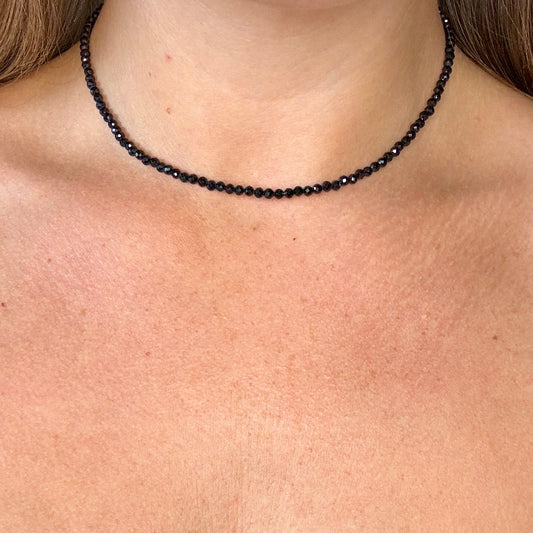 Black Tourmaline Choker Necklace