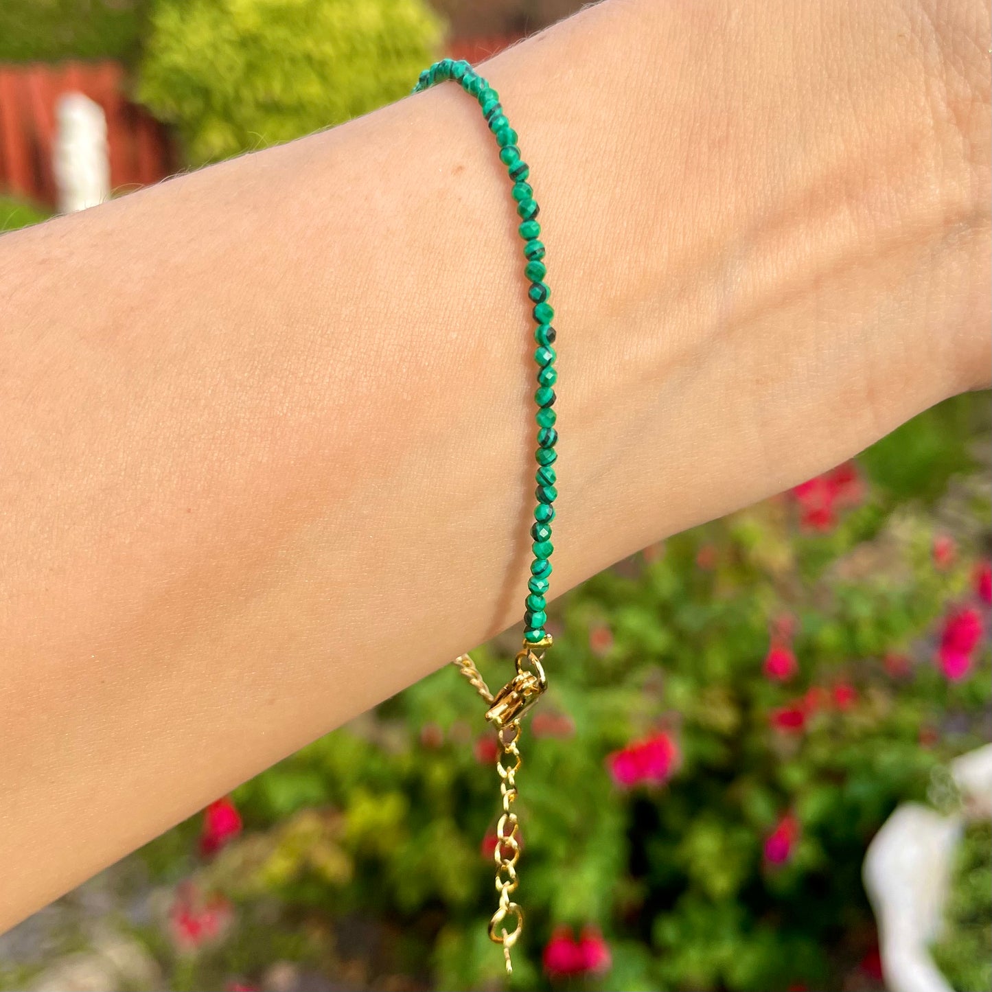 Malachite Minimalist Bracelet 🦚