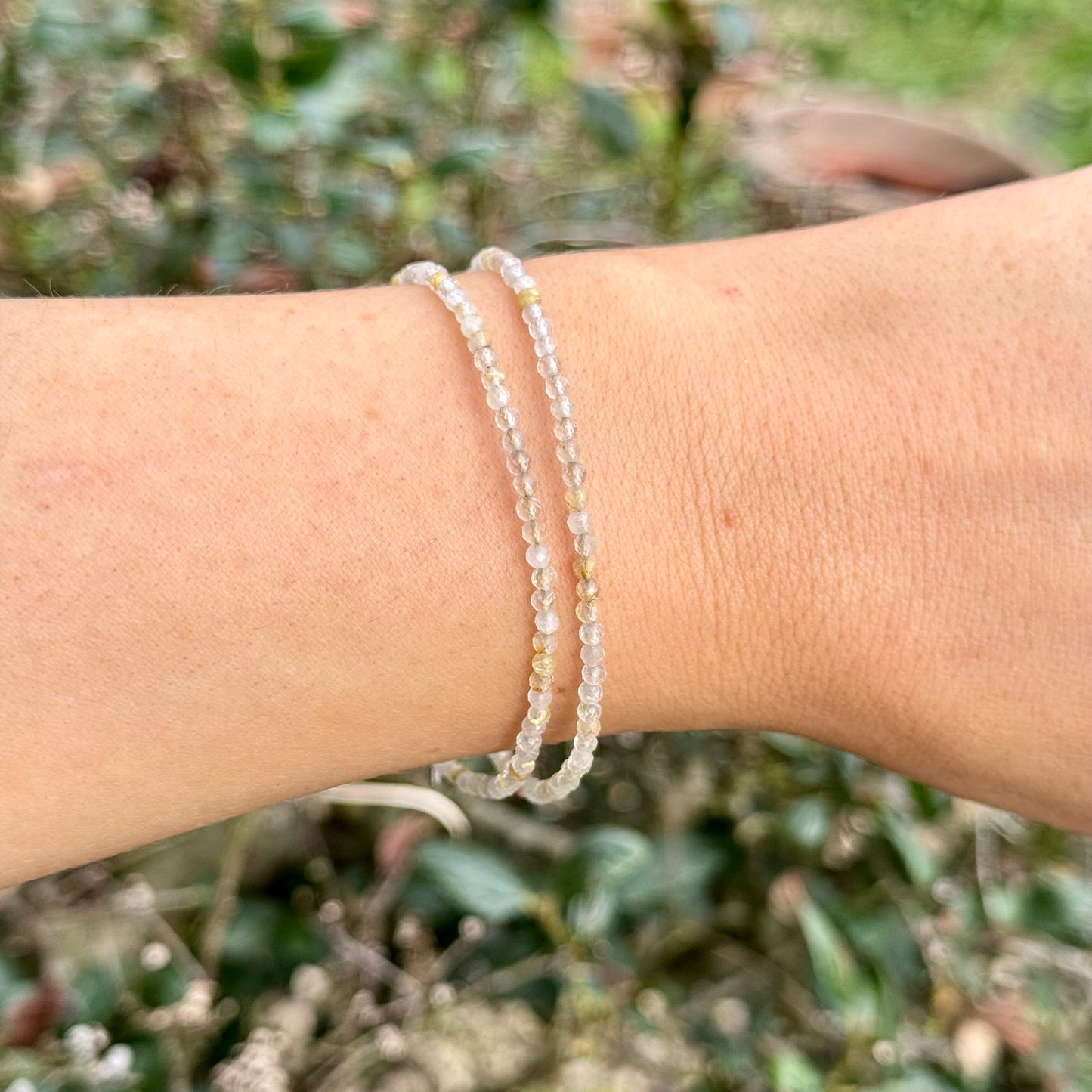 Golden Healer Quartz Minimalist Beaded Bracelet