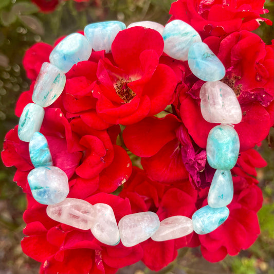 Hemimorphite Chunky Beaded Bracelet