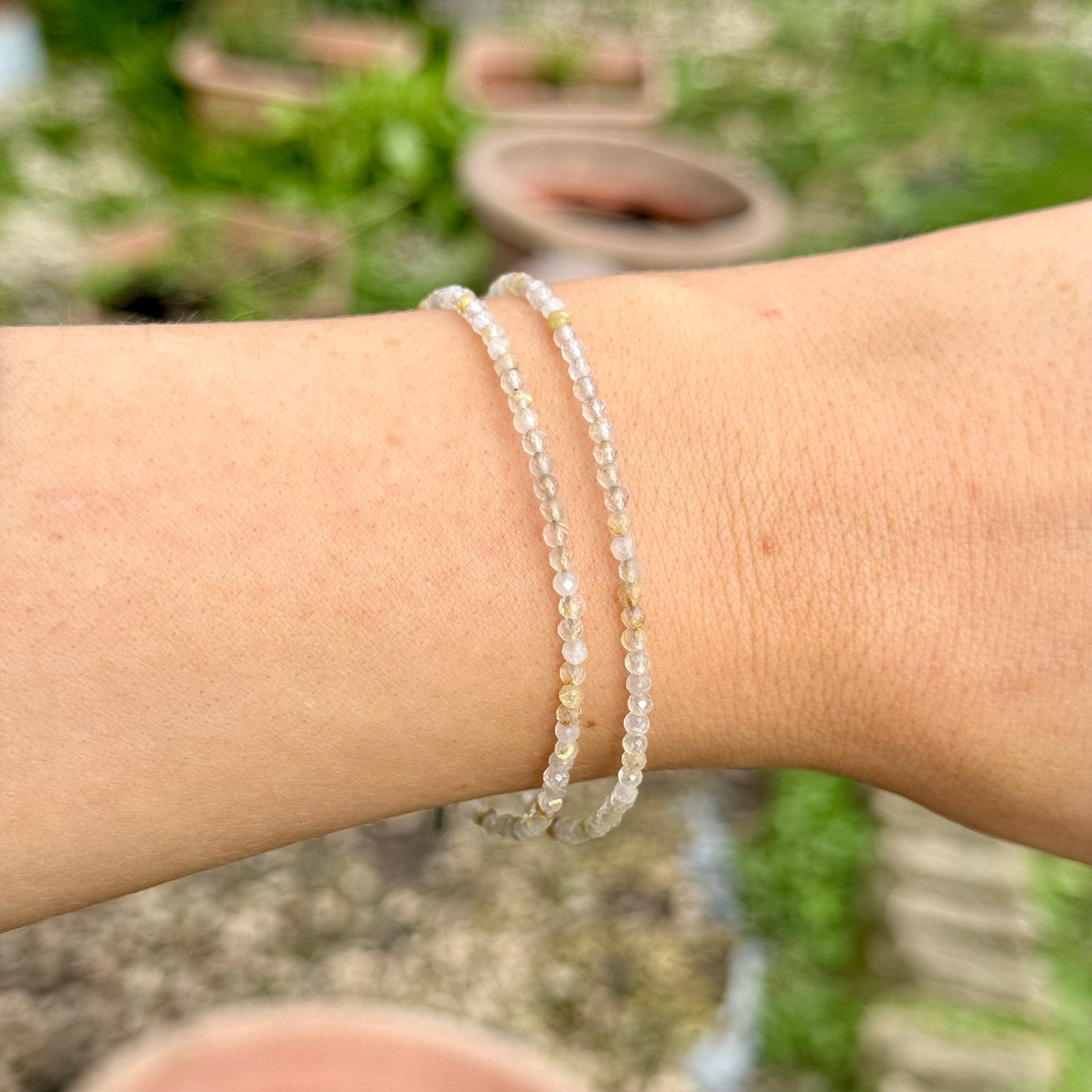 Golden Healer Quartz Minimalist Beaded Bracelet