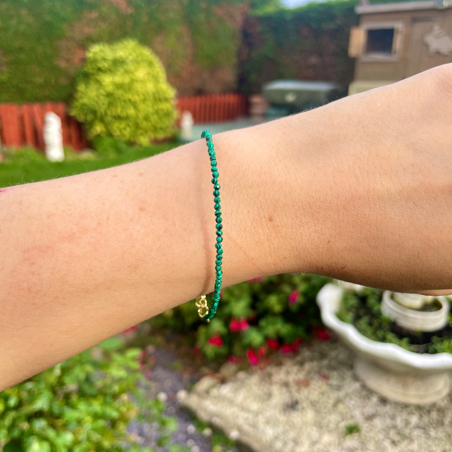 Malachite Minimalist Bracelet 🦚