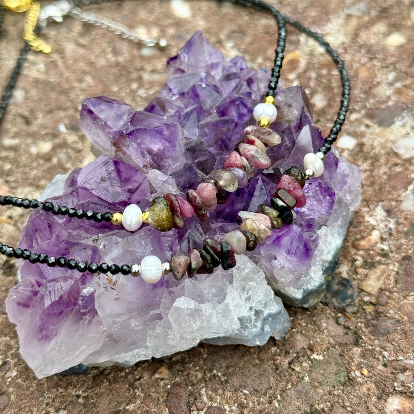 Mixed Tourmaline Choker Necklace