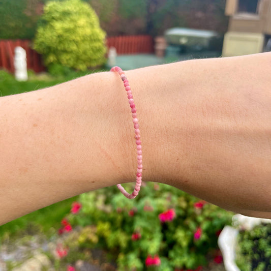 Rhodochrosite Minimalist Bracelet 🌺