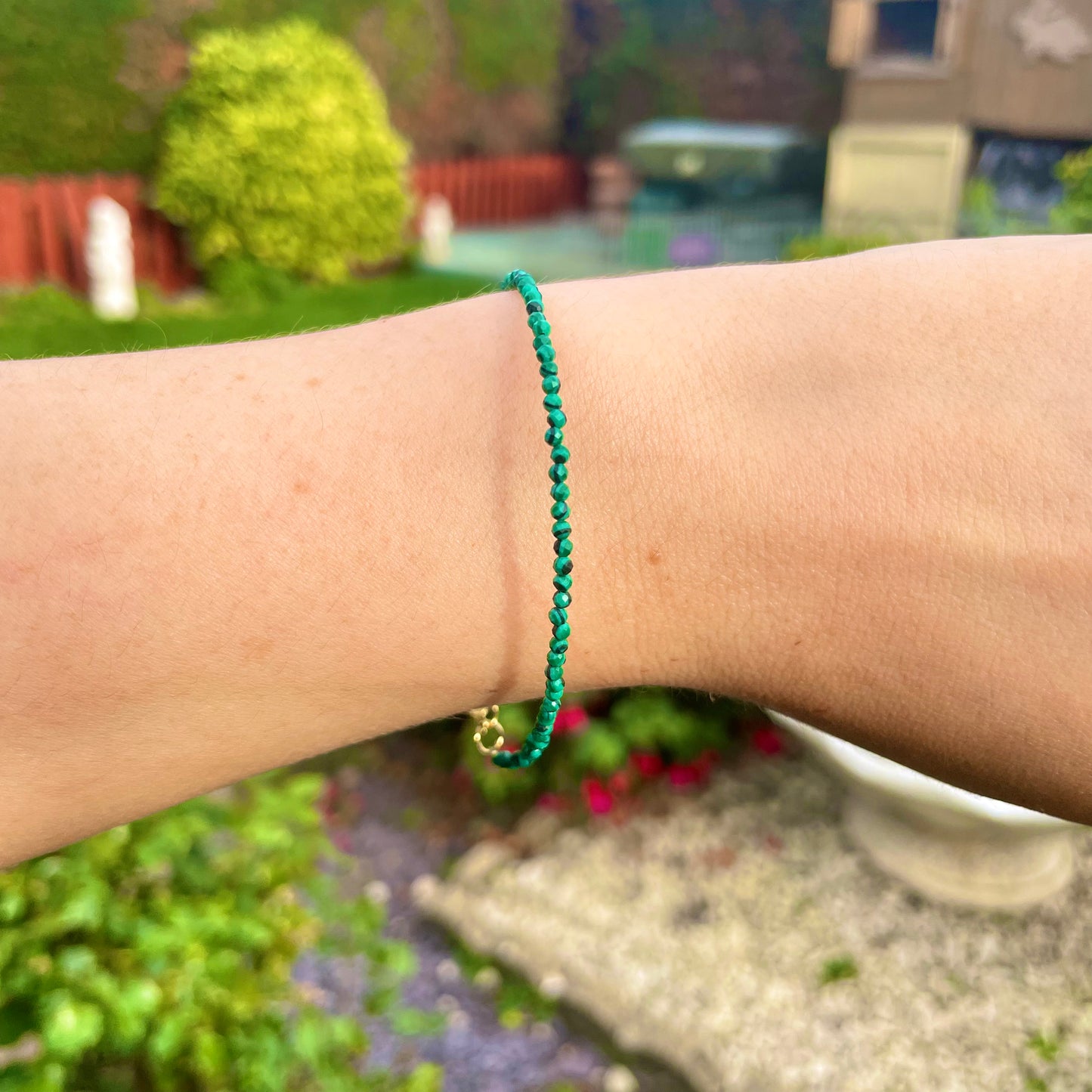 Malachite Minimalist Bracelet 🦚