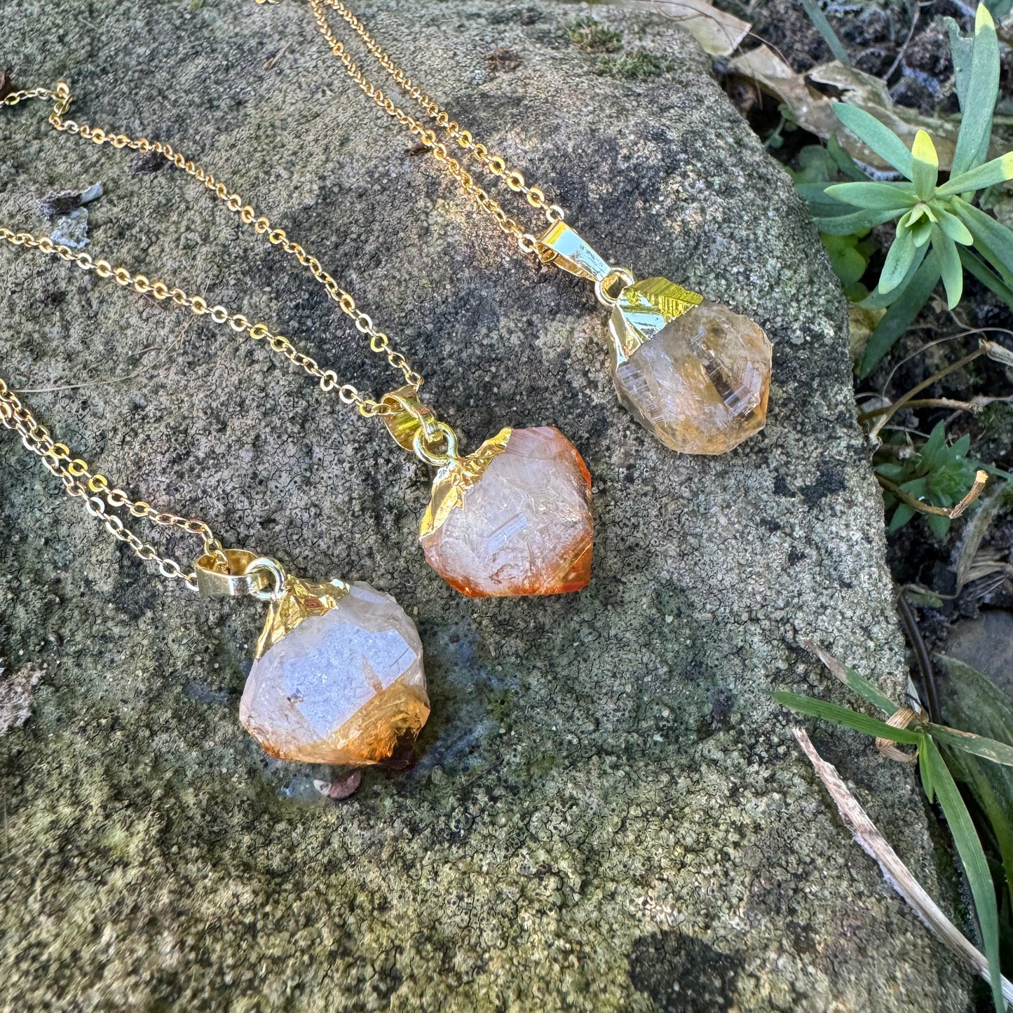 Citrine Raw Stone Minimalist Necklace