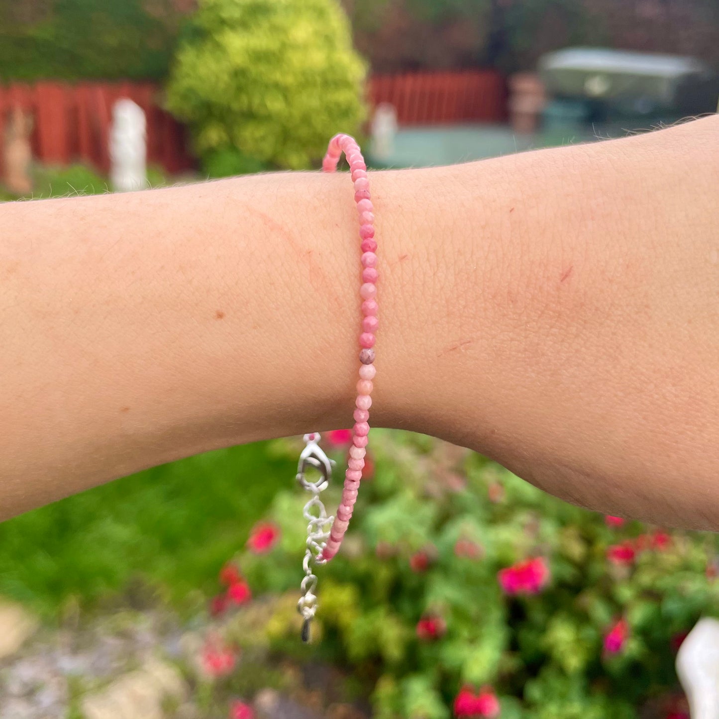 Rhodochrosite Minimalist Bracelet 🌺