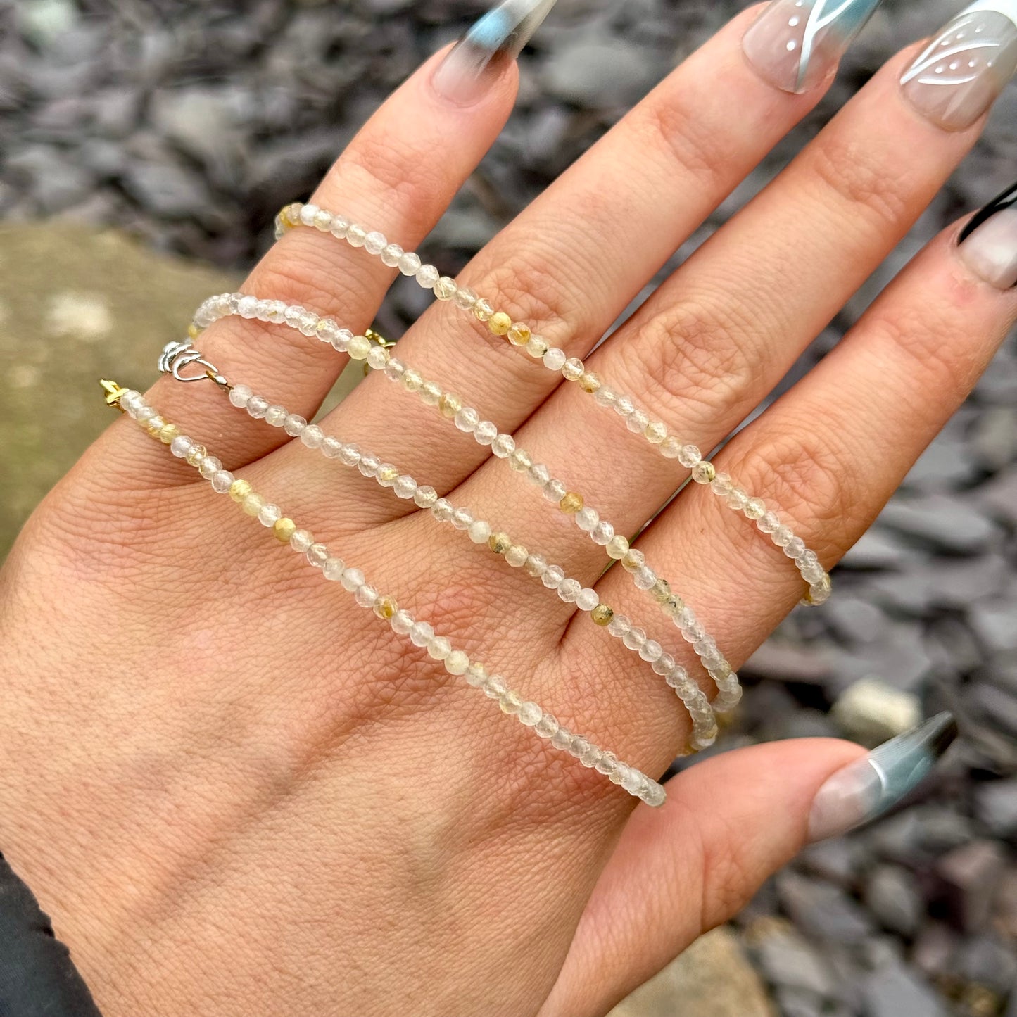 Golden Healer Quartz Minimalist Beaded Bracelet