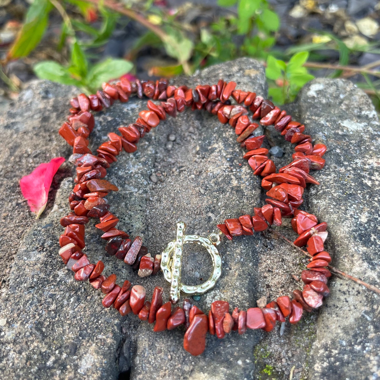 Red Jasper Chip Choker Necklace