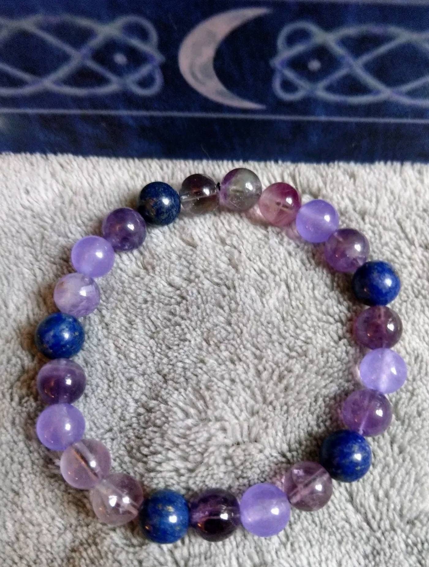 Third Eye Chakra bracelet Crystal healing gift for him or her jewellery for men or women witchy jewelry