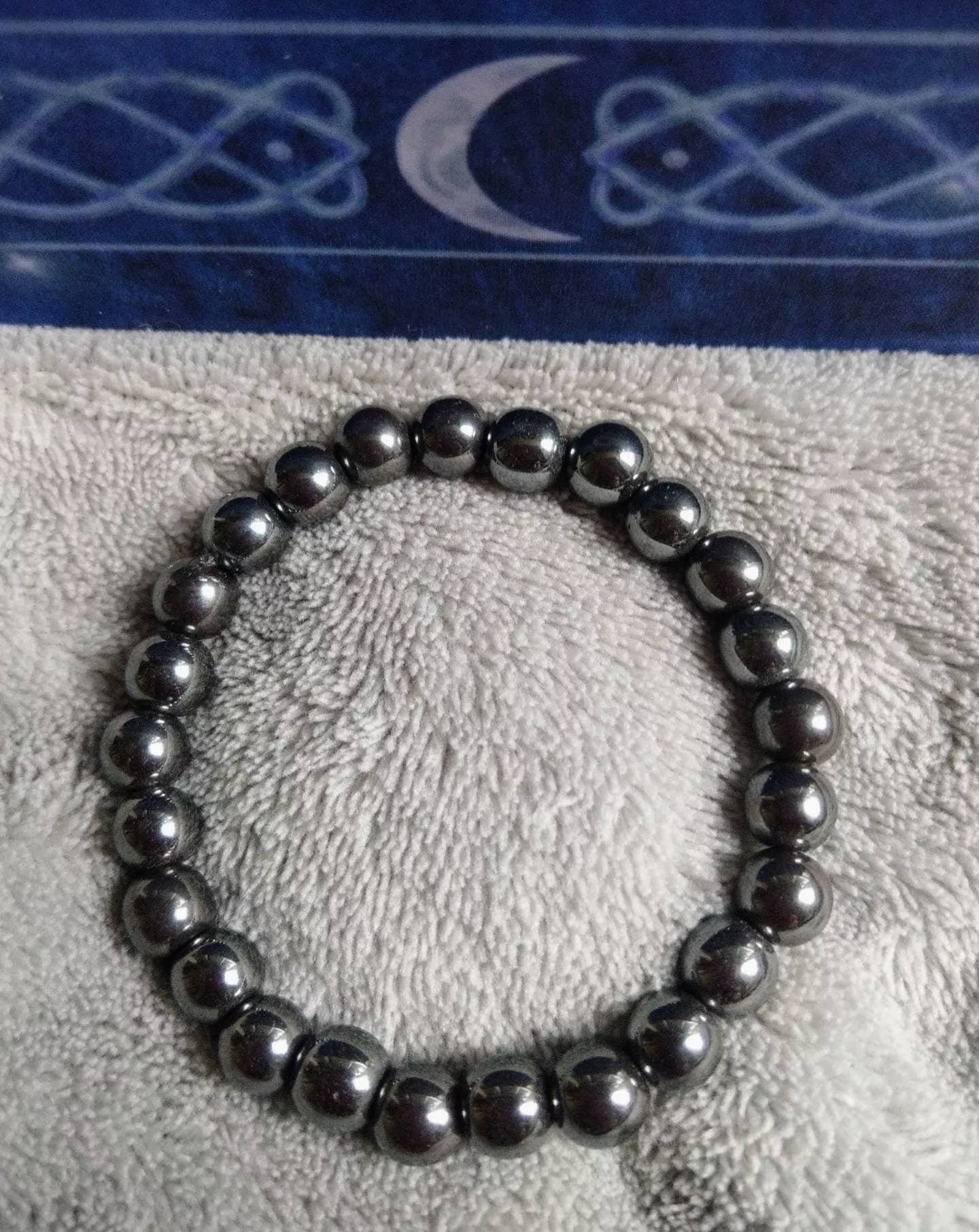 Hematite bracelet crystal healing gift for him or her jewellery for men and women