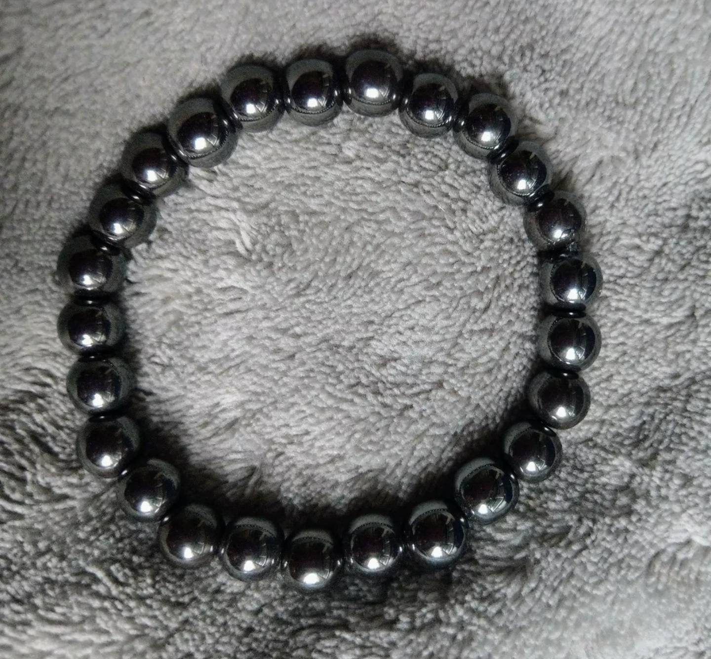 Hematite bracelet crystal healing gift for him or her jewellery for men and women