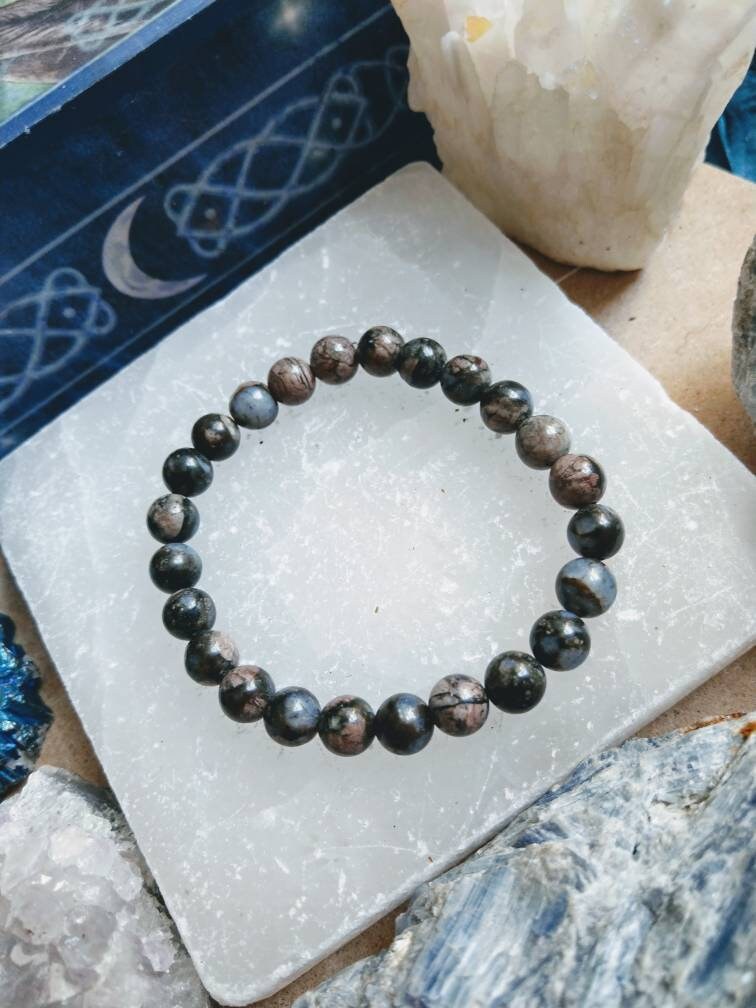 Llanite que sera bracelet crystal healing gift for him or her