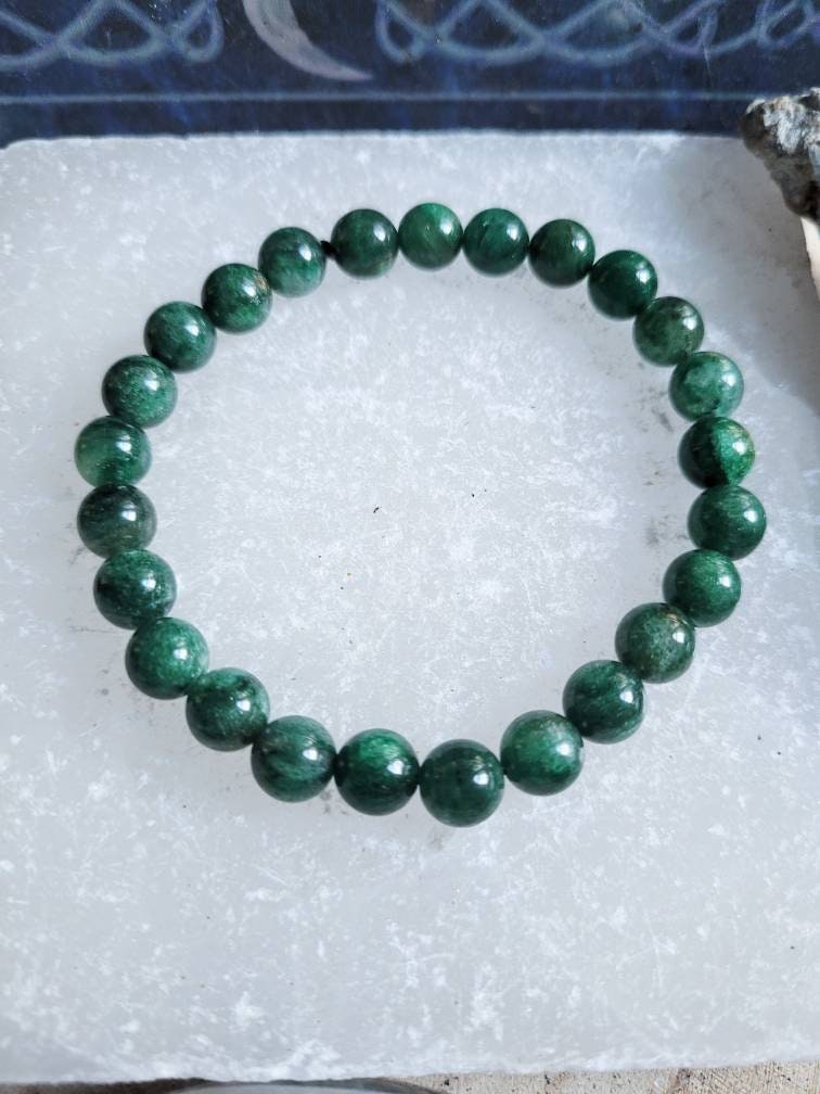 Fuchsite bracelet crystal healing gift for him or her