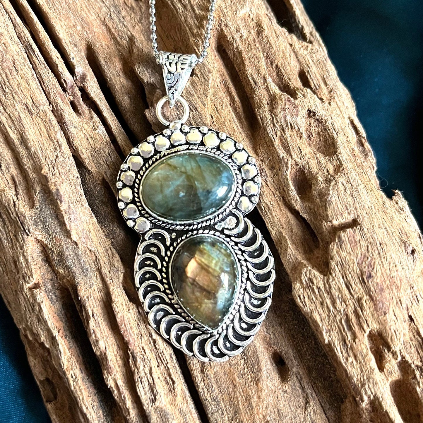 labradorite pendant necklace 925 silver handmade crystal magic stone natural stone sunset flash