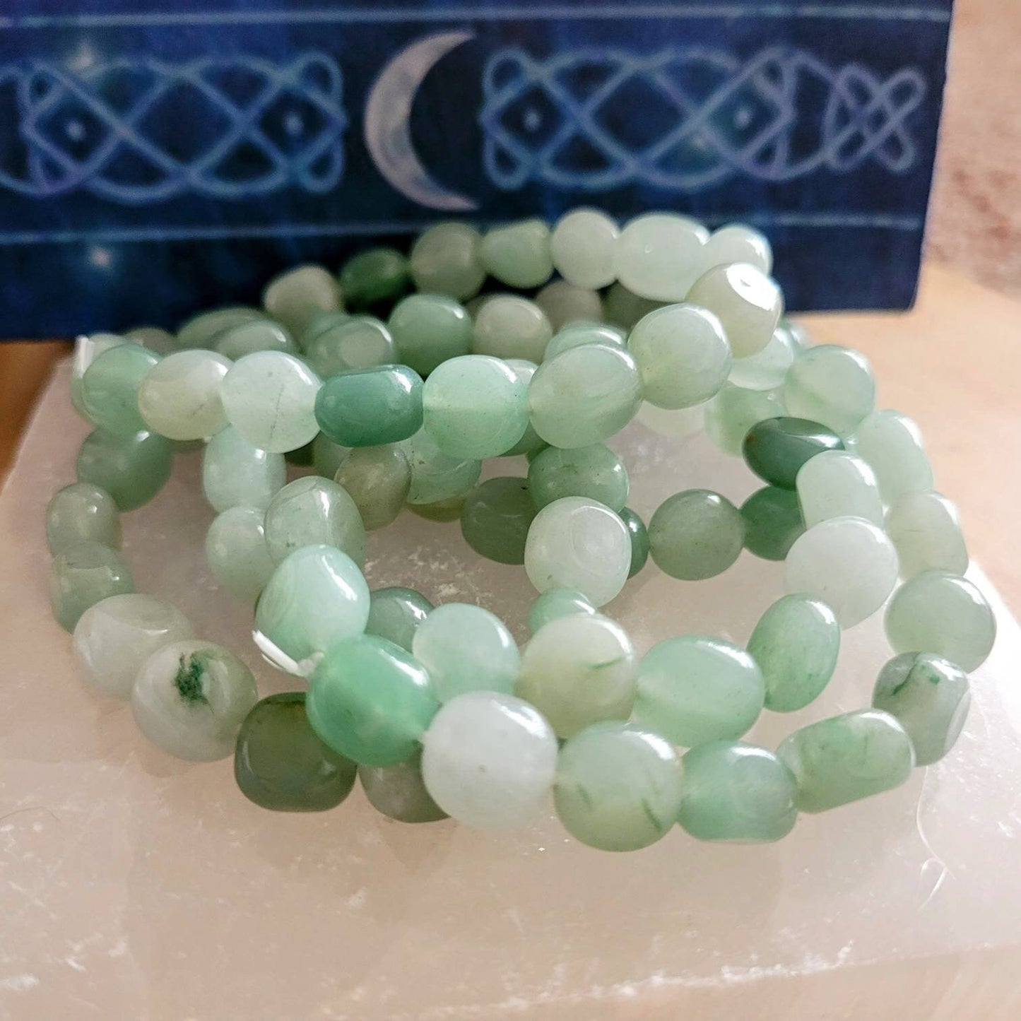 Green Aventurine nugget bracelet crystal healing natural stone jewellery