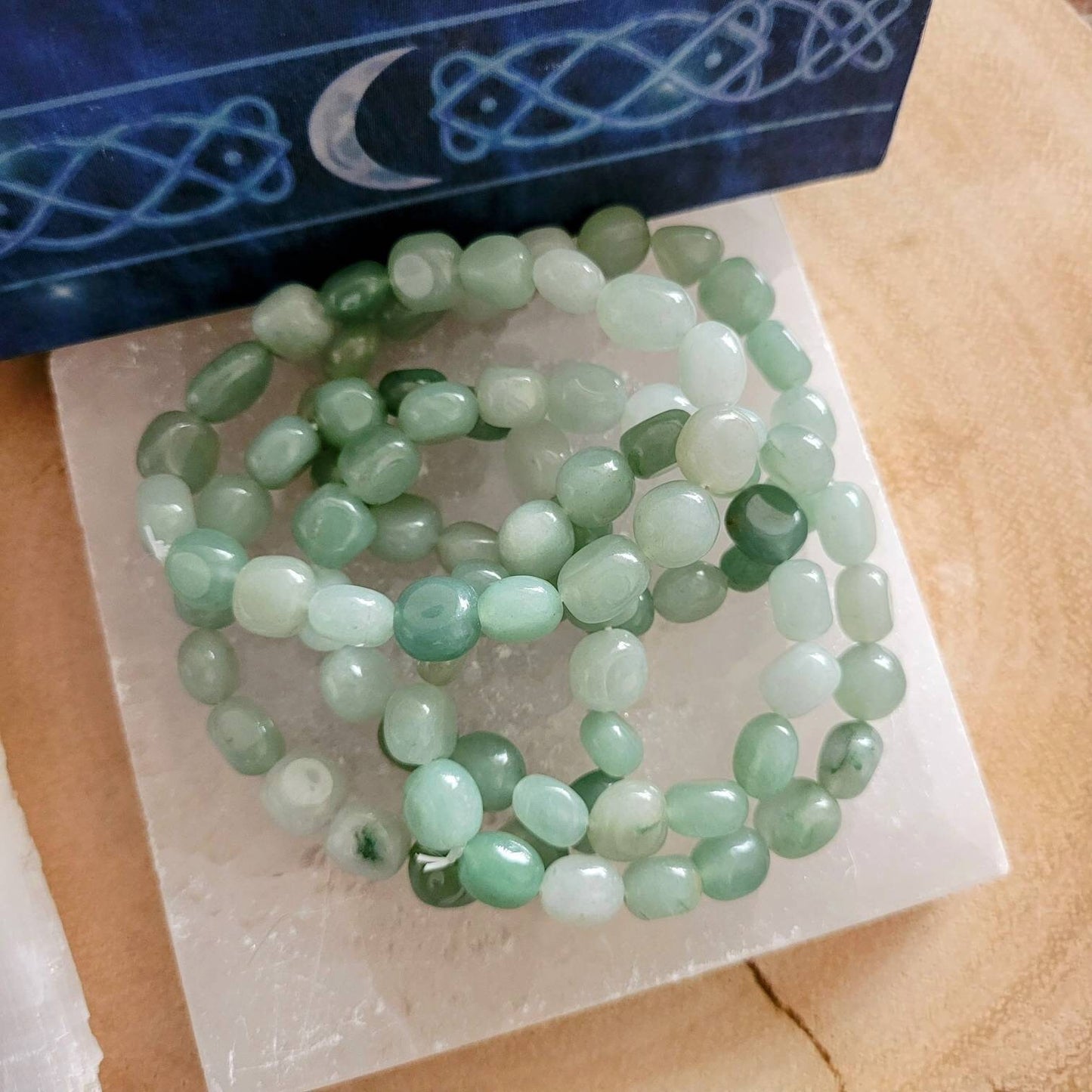 Green Aventurine nugget bracelet crystal healing natural stone jewellery