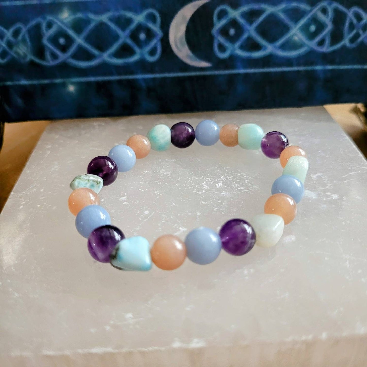 Aquarius bracelet crystal healing gift for him or her zodiac birthstone jewellery horoscope