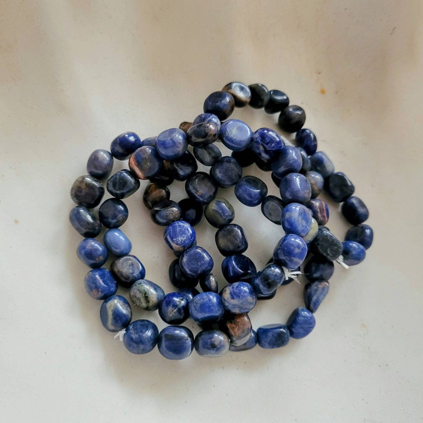 Sodalite bracelet nugget minimalist crystal healing natural stone throat chakra