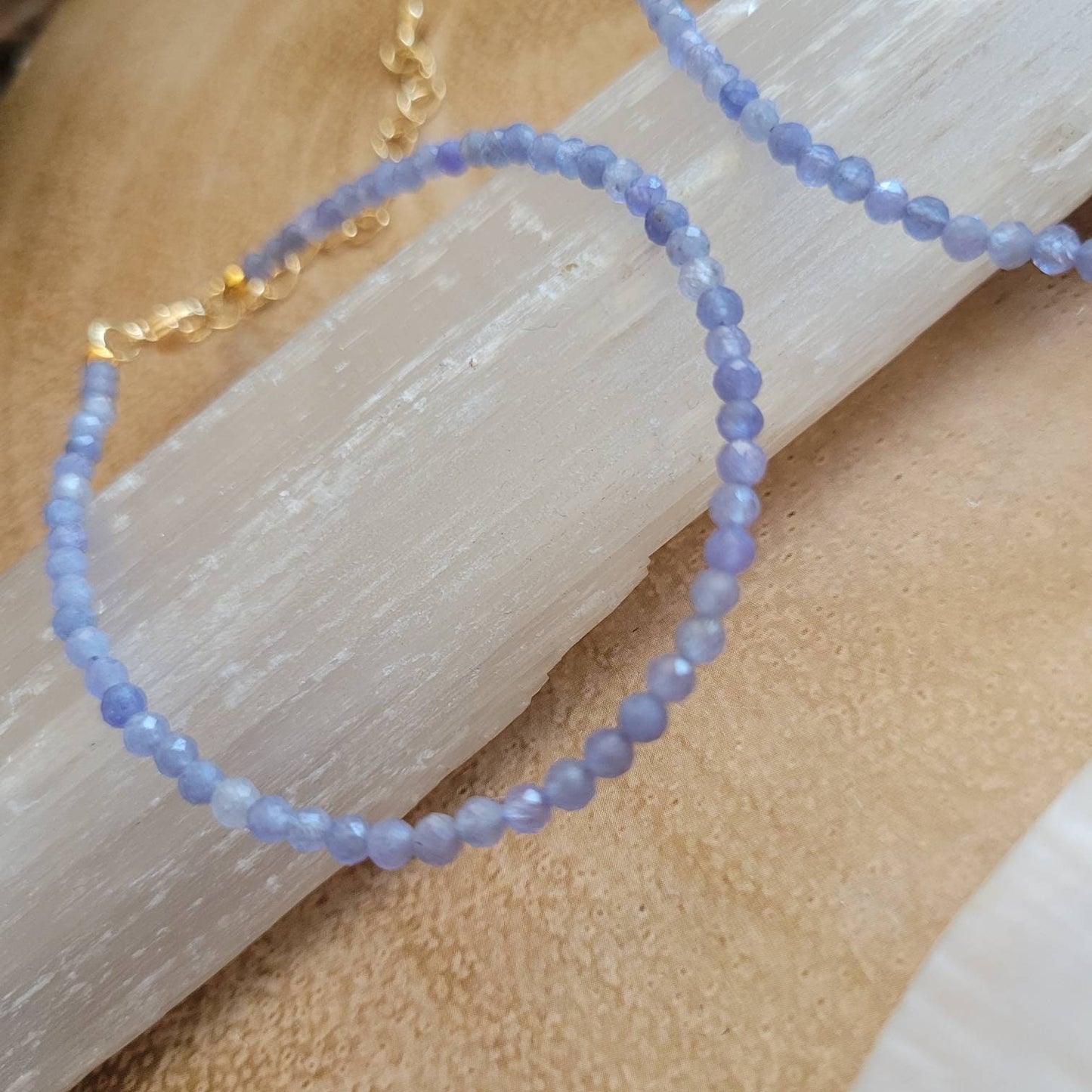 Tanzanite bracelet Crystal healing natural stone gift for him or her jewellery for men or women stretch jewelry 3mm beads