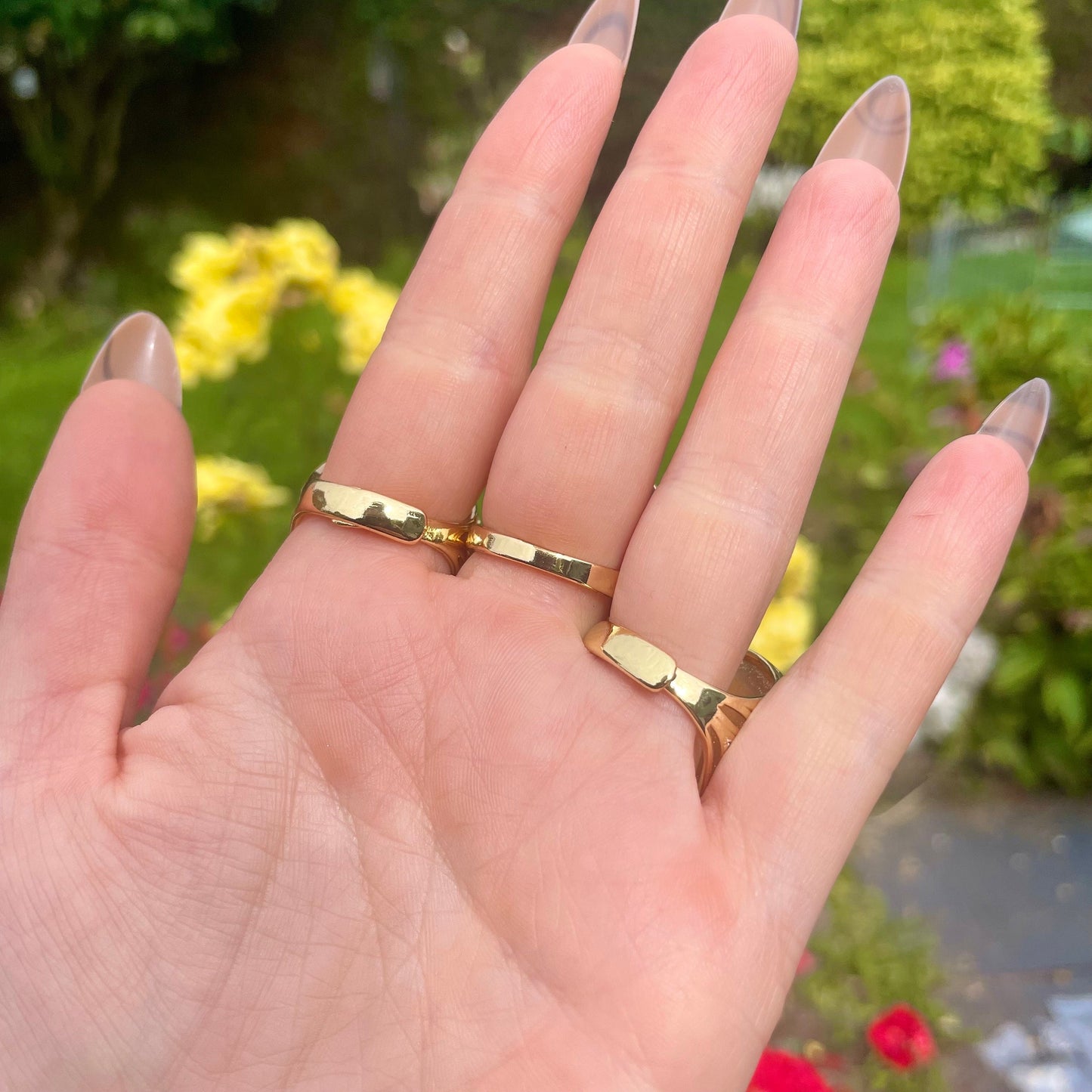 Moonstone gold cuff ring diamanté embellished bling crystal healing natural stone statement sparkly ring witchy boho jewellery