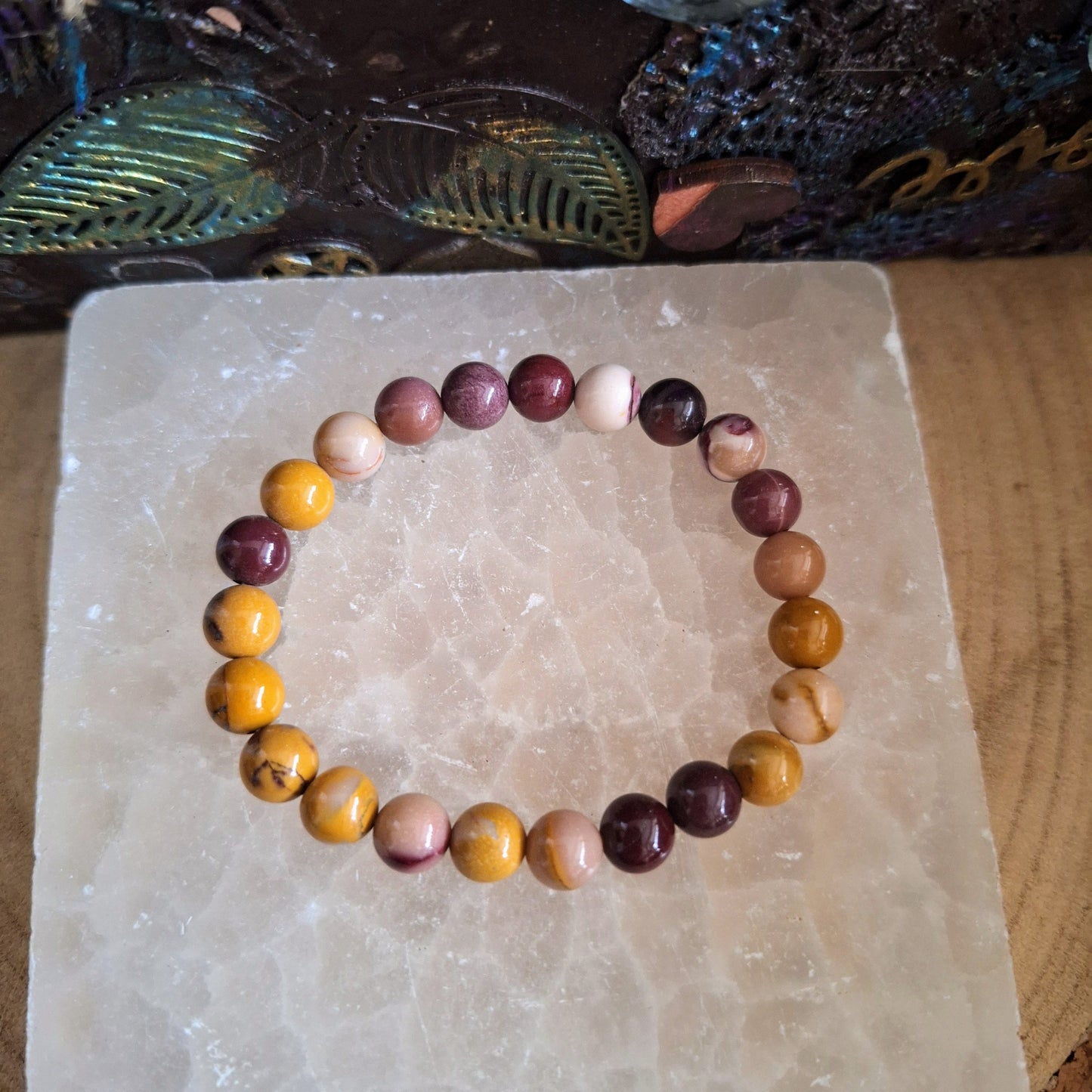 mookaite jasper bracelet crystal healing gift for him or her