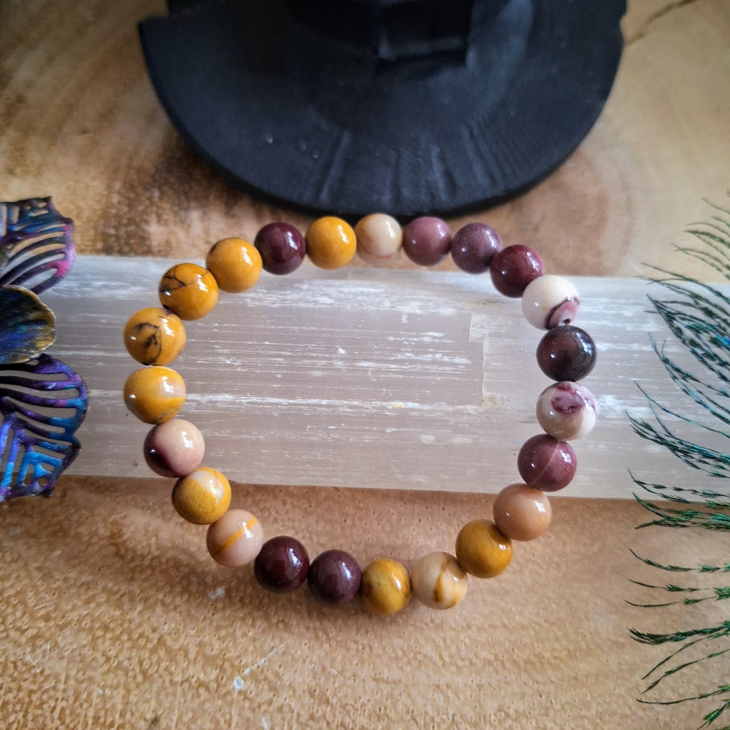 mookaite jasper bracelet crystal healing gift for him or her