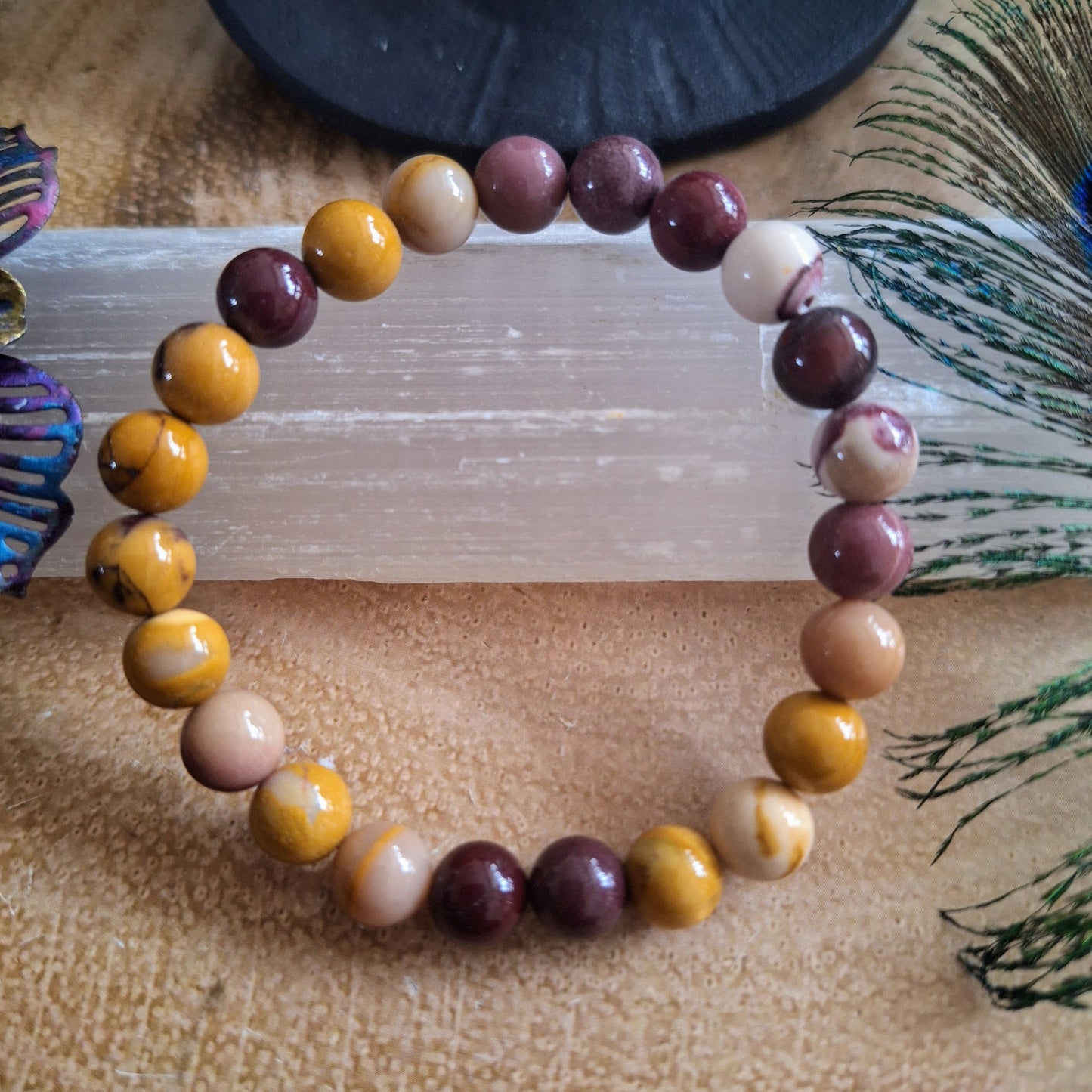 mookaite jasper bracelet crystal healing gift for him or her