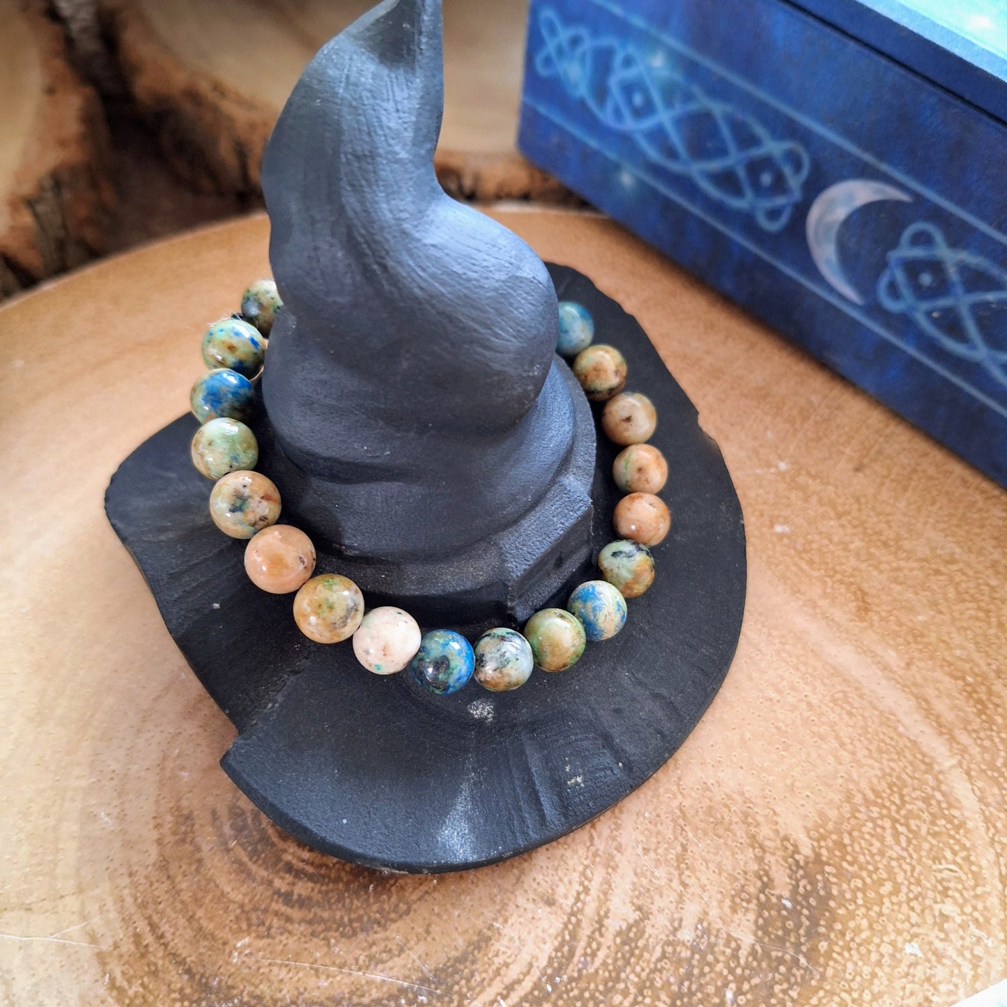 chrysocolla bracelet crystal healing gift for him or her