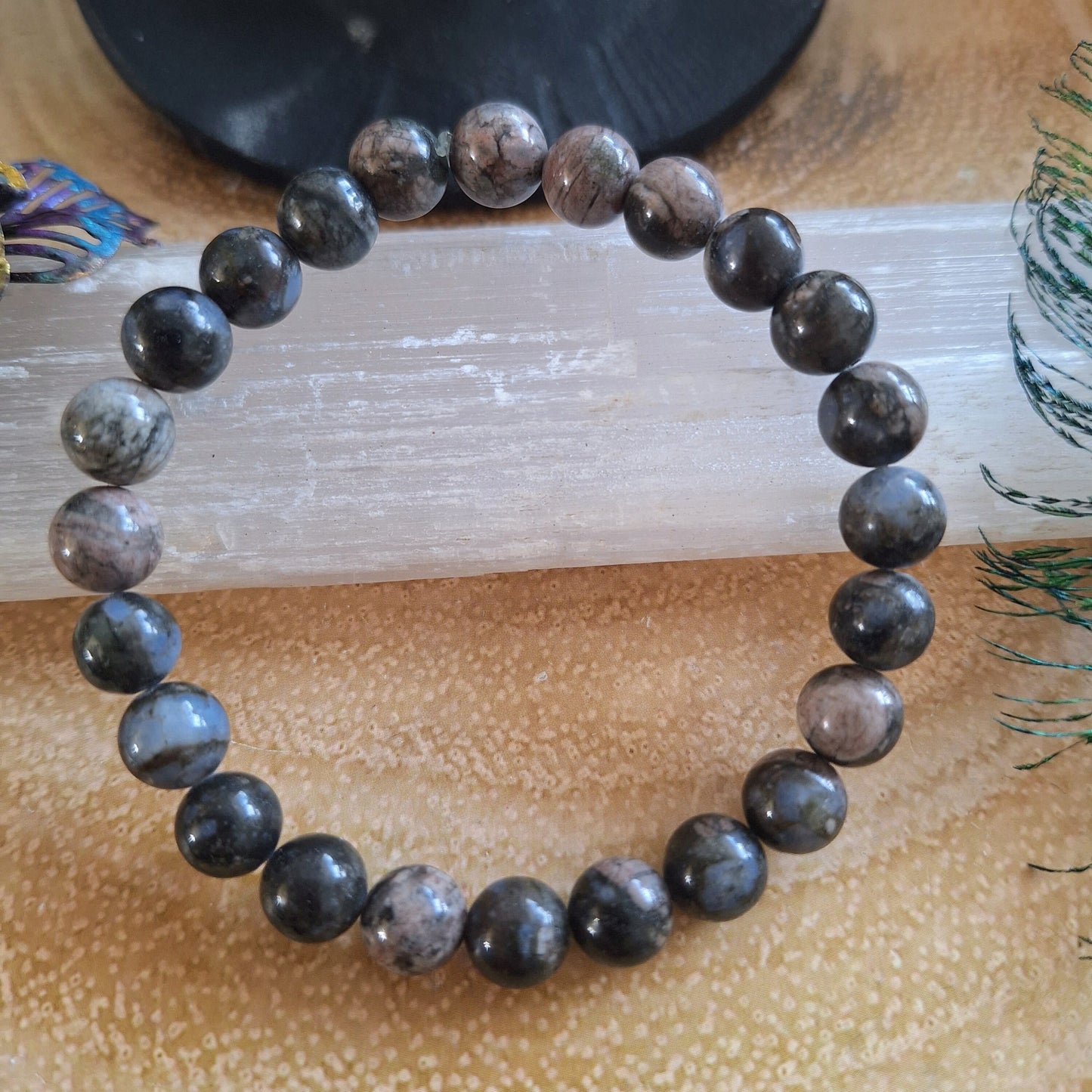 Llanite que sera bracelet crystal healing gift for him or her