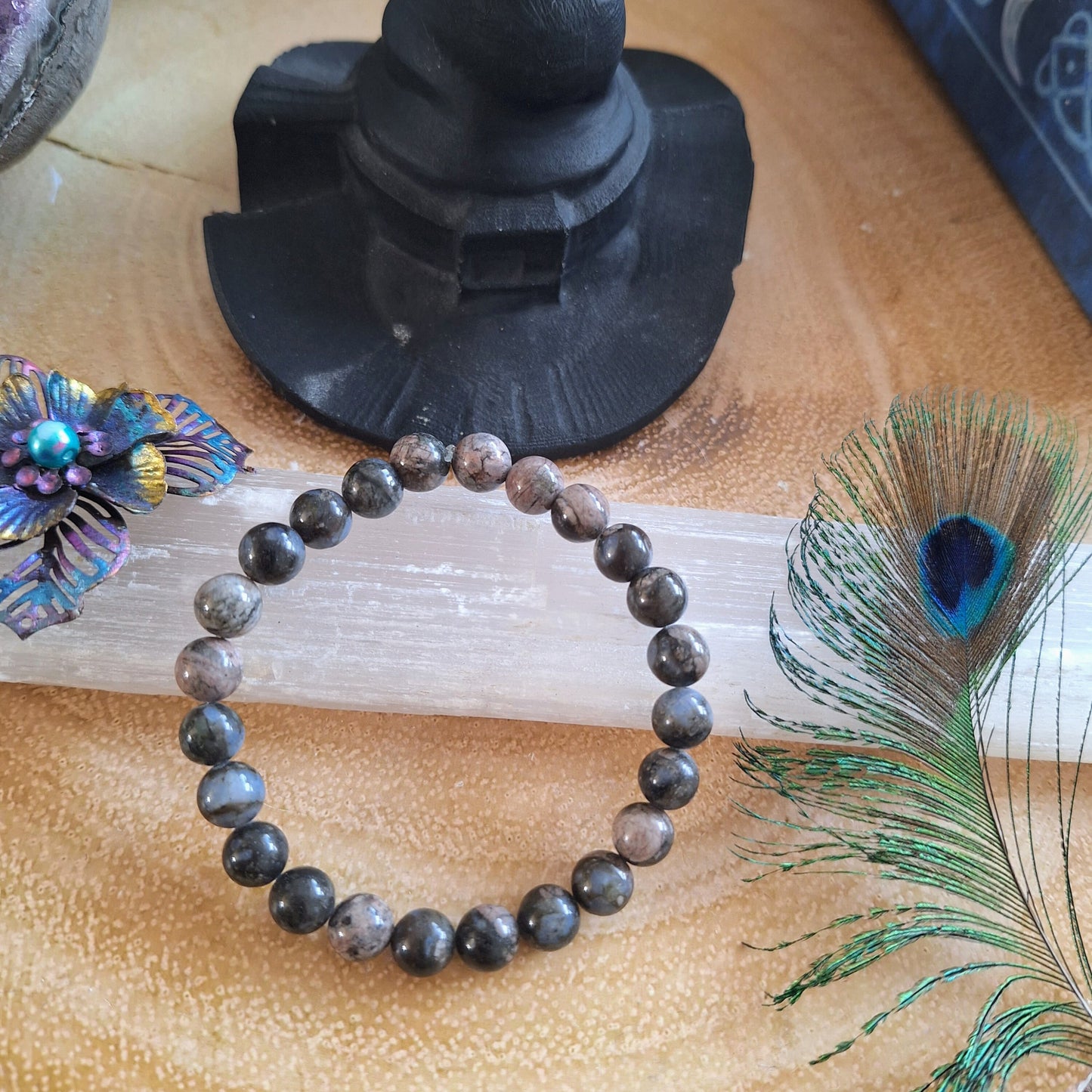 Llanite que sera bracelet crystal healing gift for him or her