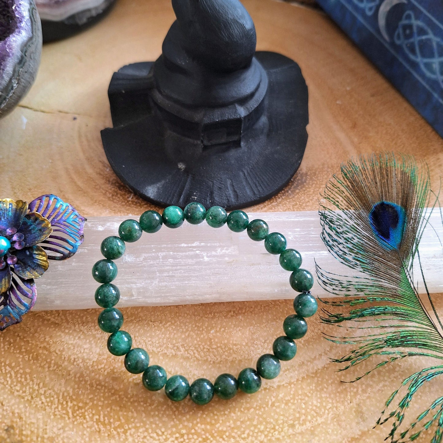 Fuchsite bracelet crystal healing gift for him or her