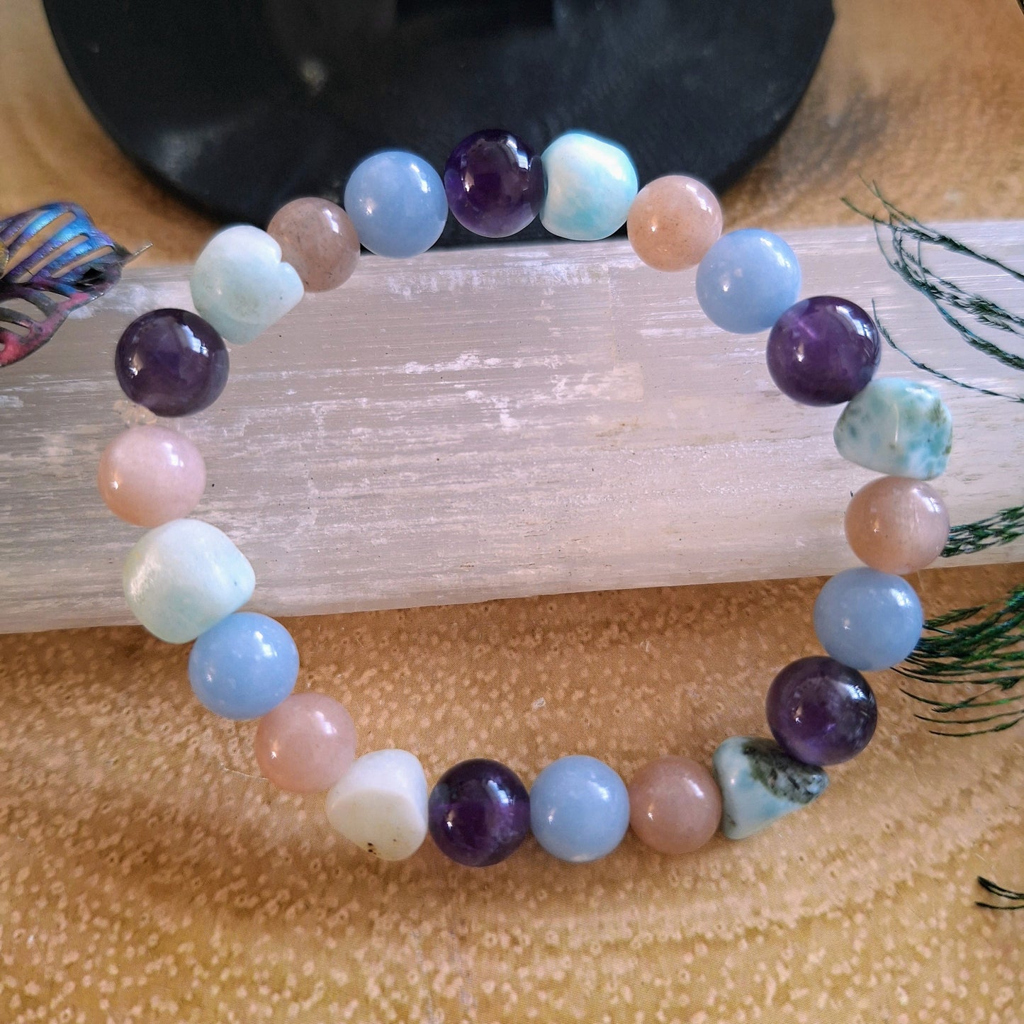 Aquarius bracelet crystal healing gift for him or her zodiac birthstone jewellery horoscope