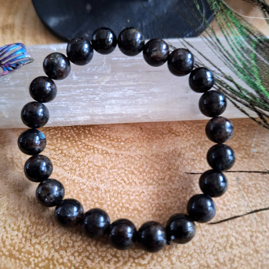 Astrophyllite bracelet crystal healing natural stone jewellery for men or women gift for him or her