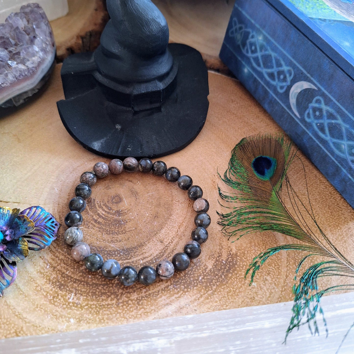 Llanite que sera bracelet crystal healing gift for him or her