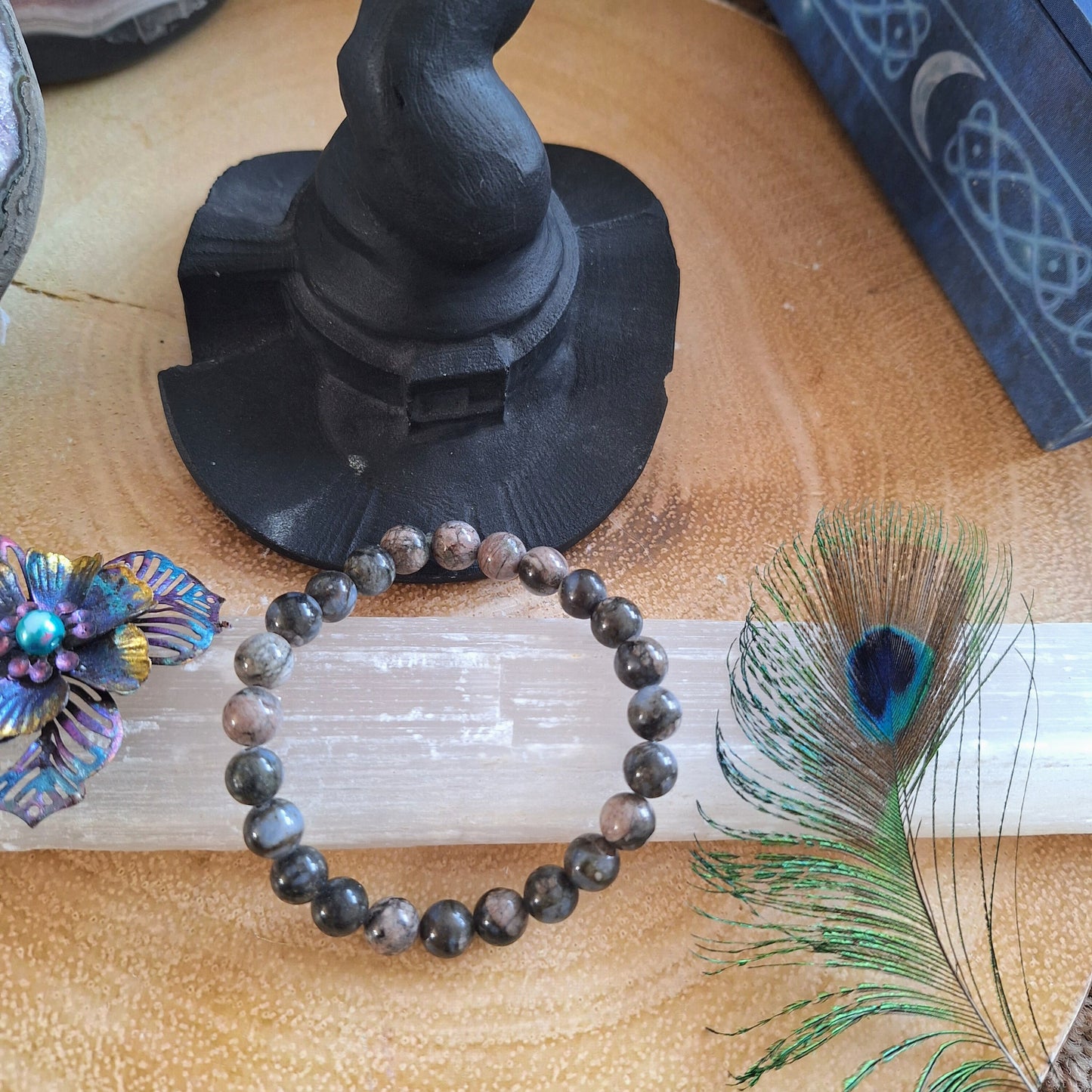 Llanite que sera bracelet crystal healing gift for him or her