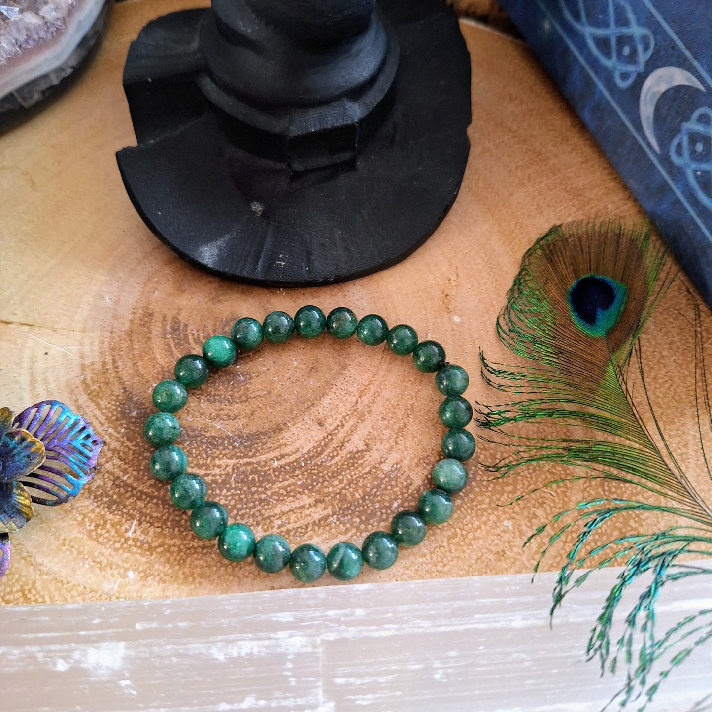 Fuchsite bracelet crystal healing gift for him or her